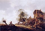 Isack van Ostade Travellers at a Country Inn painting